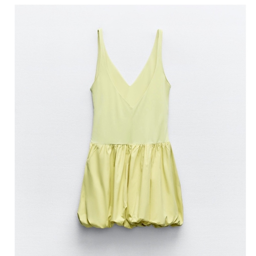 Zara Soft Yellow bubble dress